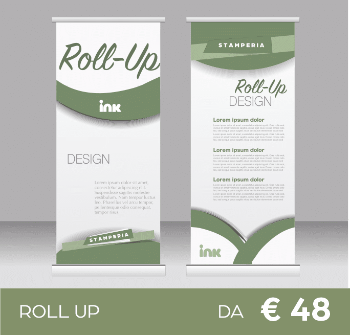 roll up stampa e struttura incluse